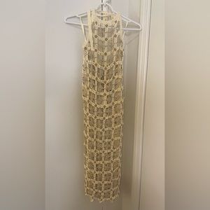 Never worn, new with tags, cleobella lotus cream crochet coverup in size XS